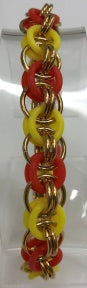 Team Colors - Red & Yellow/Gold (Bracelets)