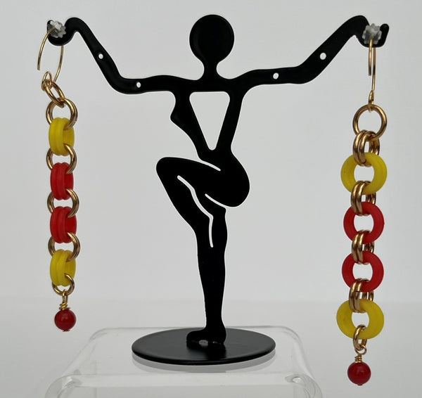 Team Colors - Red & Yellow/Gold (Earrings)