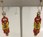 Team Colors - Red & Yellow/Gold (Earrings)